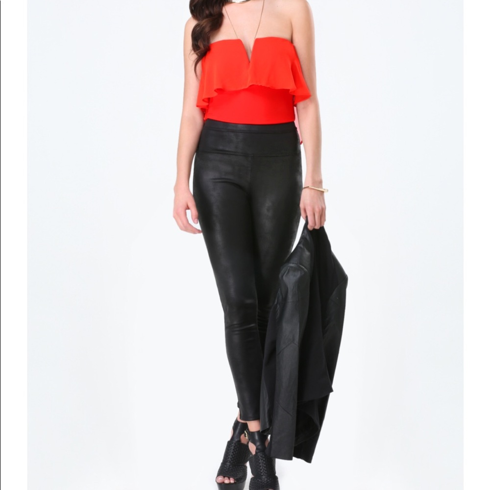 NWT Bebe chiffon overlay top - Picture 1 of 3